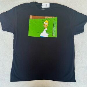 Black Graphic Tee with Cartoon Print